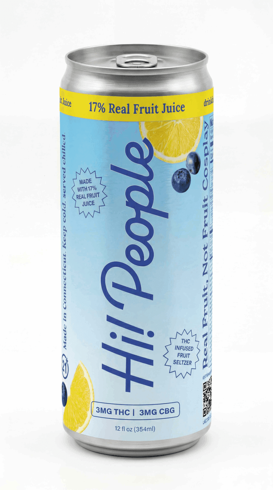 Blueberry Lemon seltzer can