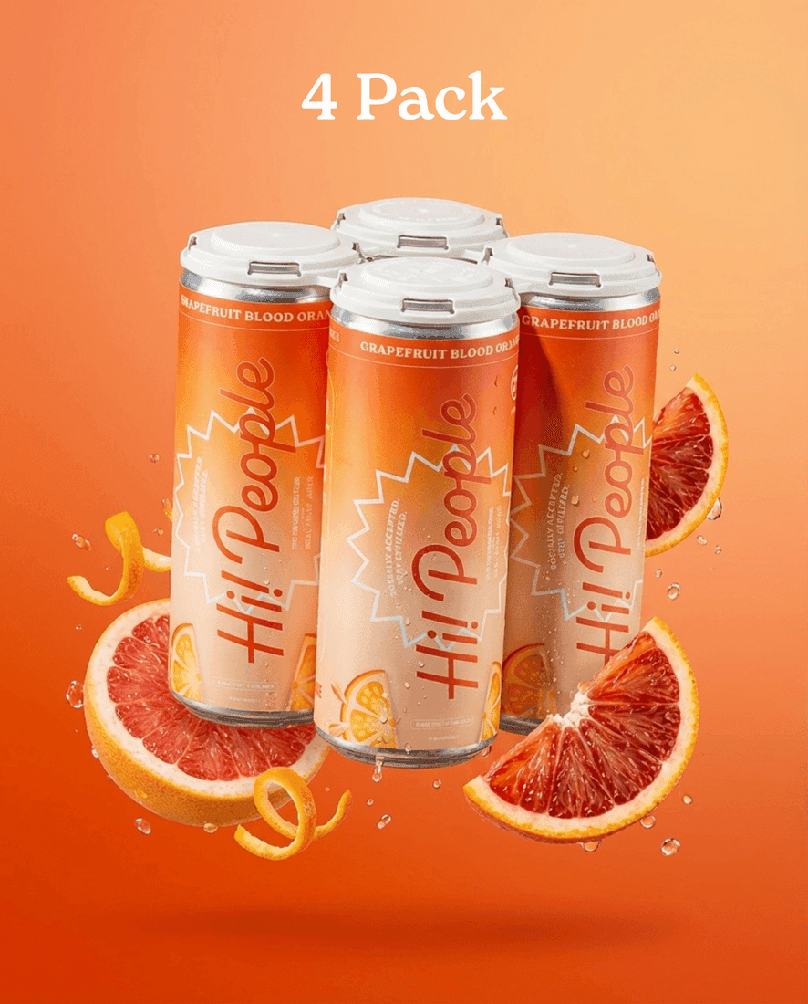 Hi! People Grapefruit Blood Orange Hemp-Infused THC CBG Seltzer Can