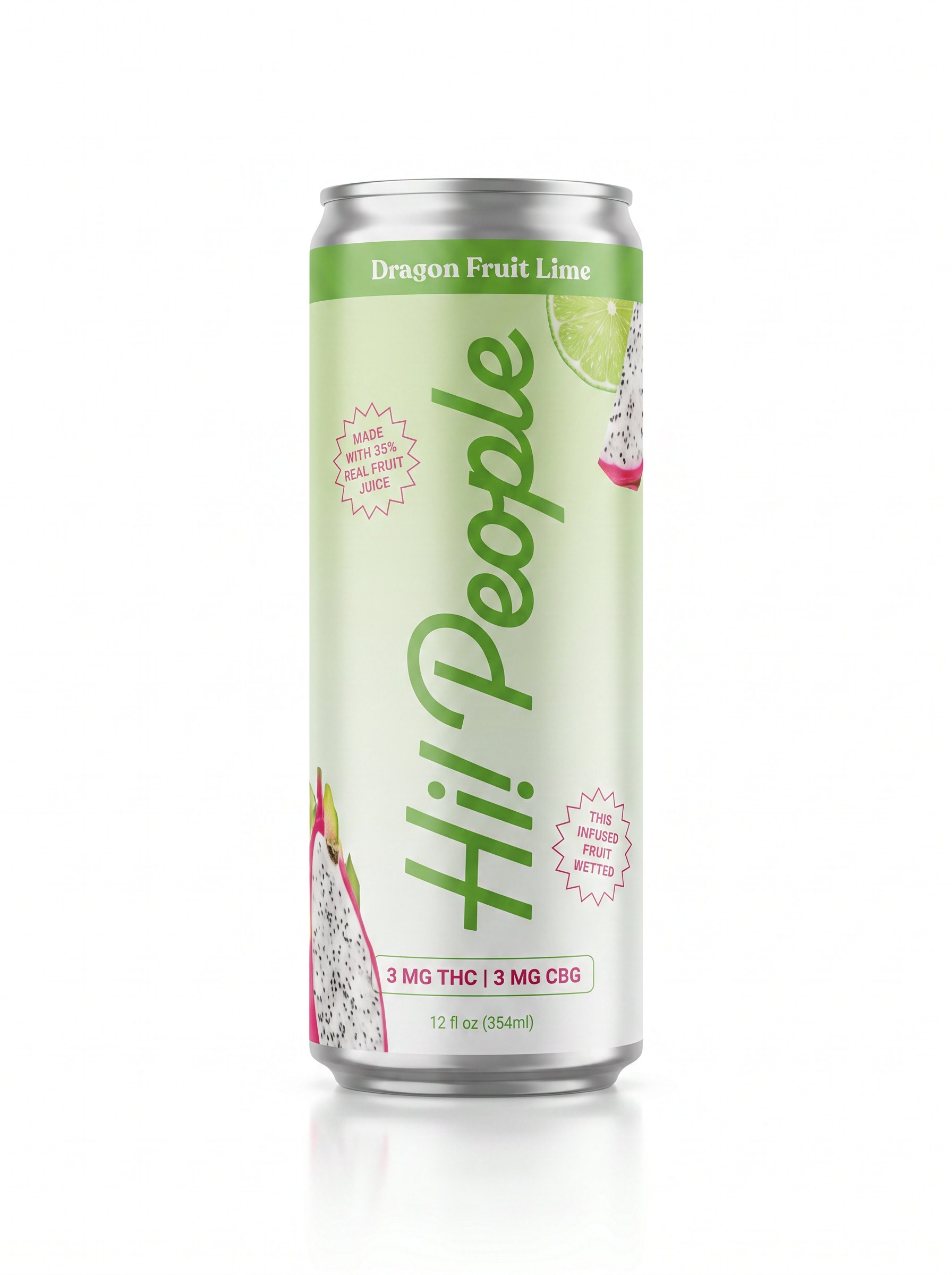 Dragon Fruit Lime seltzer can