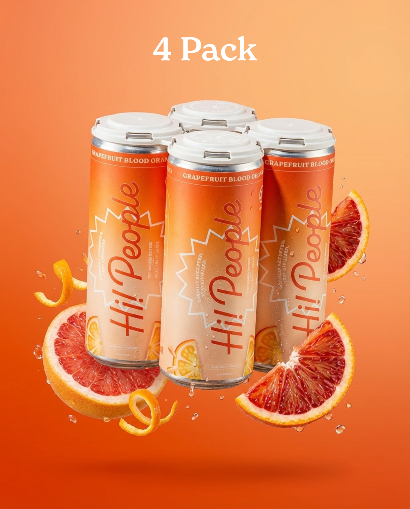 Hi! People Grapefruit Blood Orange Hemp-Infused THC CBG Seltzer Can
