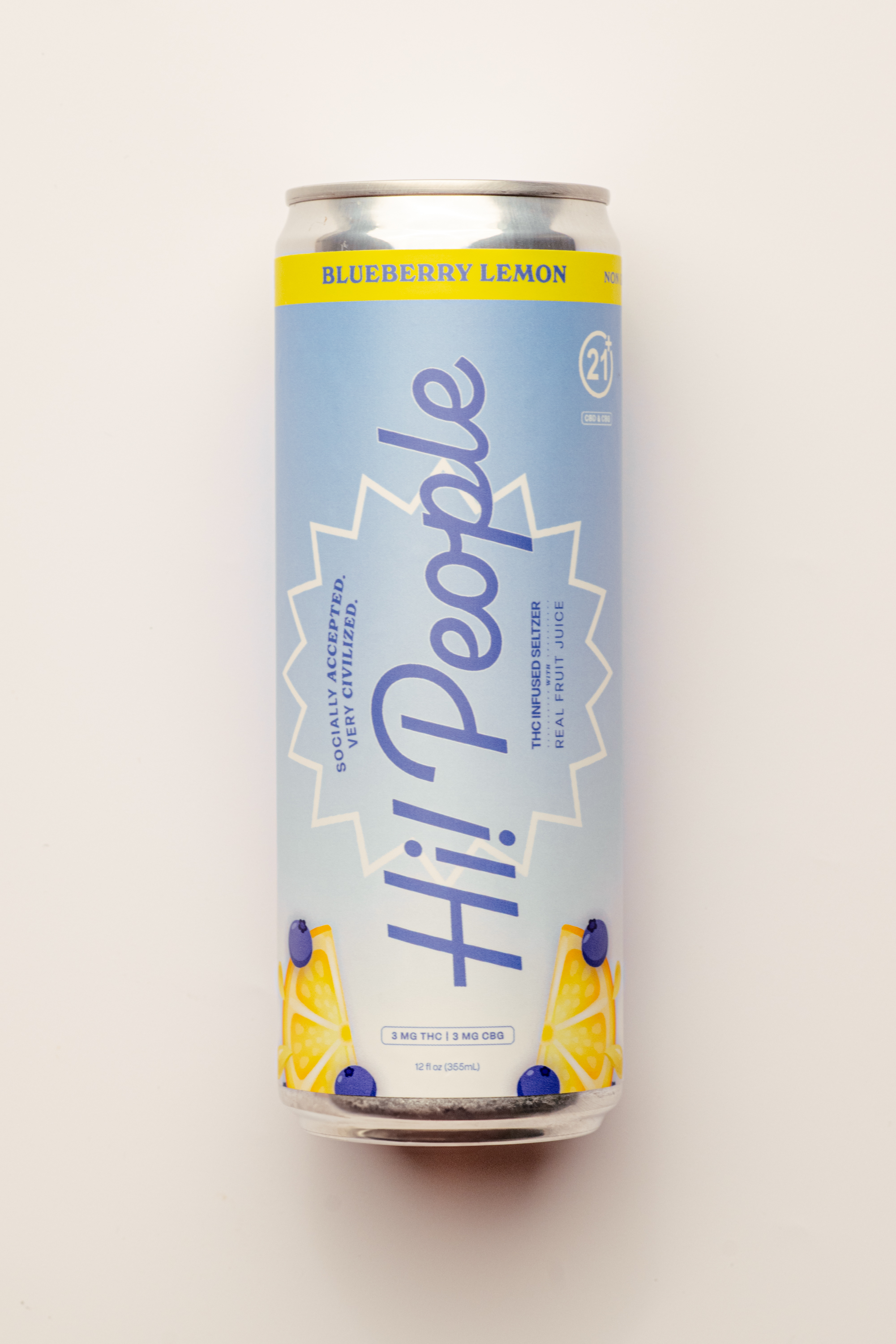 Blueberry Lemon seltzer can