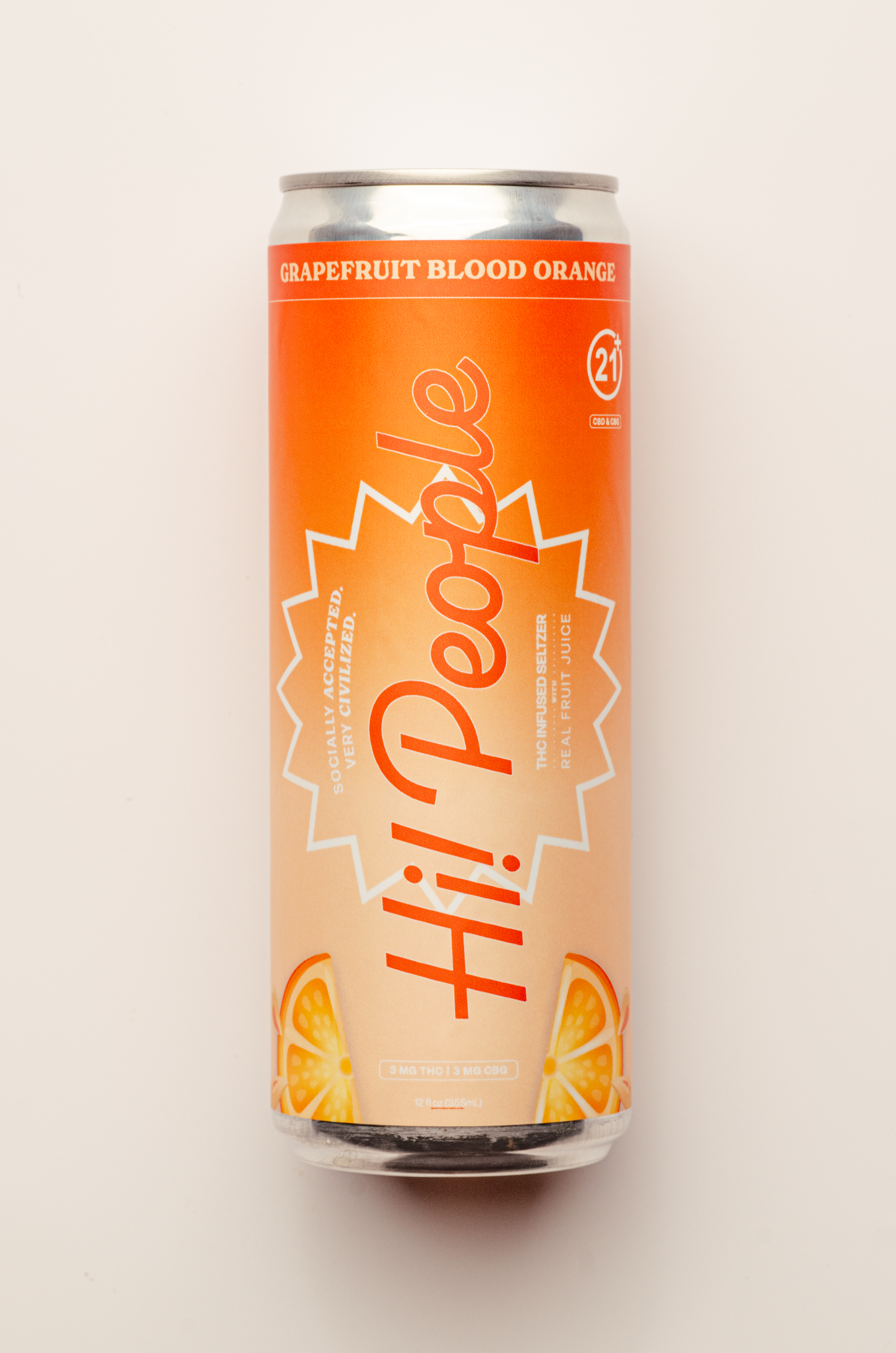 Grapefruit Blood Orange seltzer can